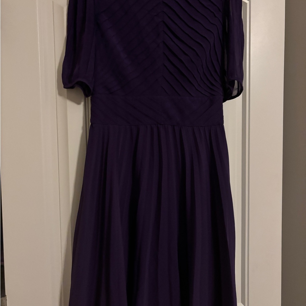 Karen Millen Deep Purple Long Sleeve Dress
